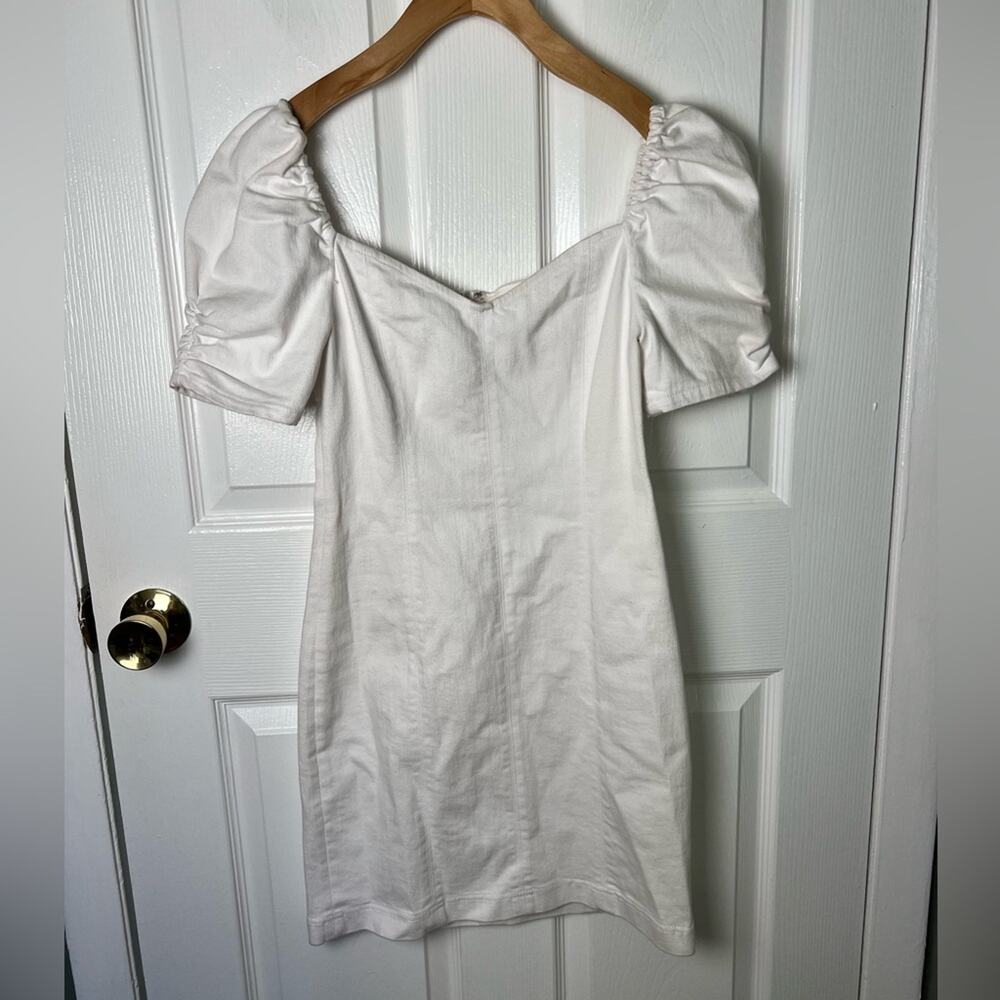 Alice + Olivia Mimi Puff Sleeve Mini Dress in Vintage Sugar 8 - Picture 2 of 7